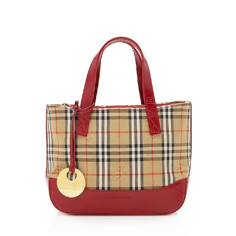 High - Capacity Burberry Duffle Bags for Long TripsBurberry Vintage Haymarket Check Satchel (SHF-12726)