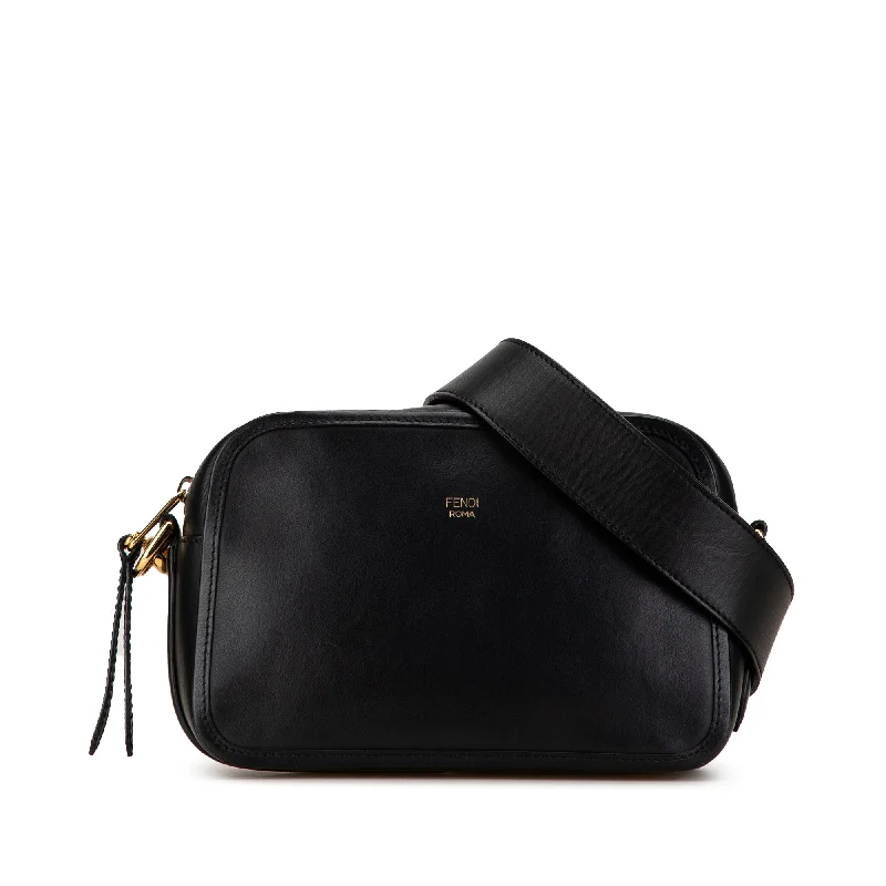 Black Fendi Calfskin F is Fendi Camera Bag