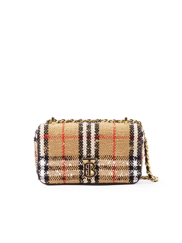 Burberry Bags with Chain Straps for a Chic VibeMini Lola Bag in Burberry Check Monogram