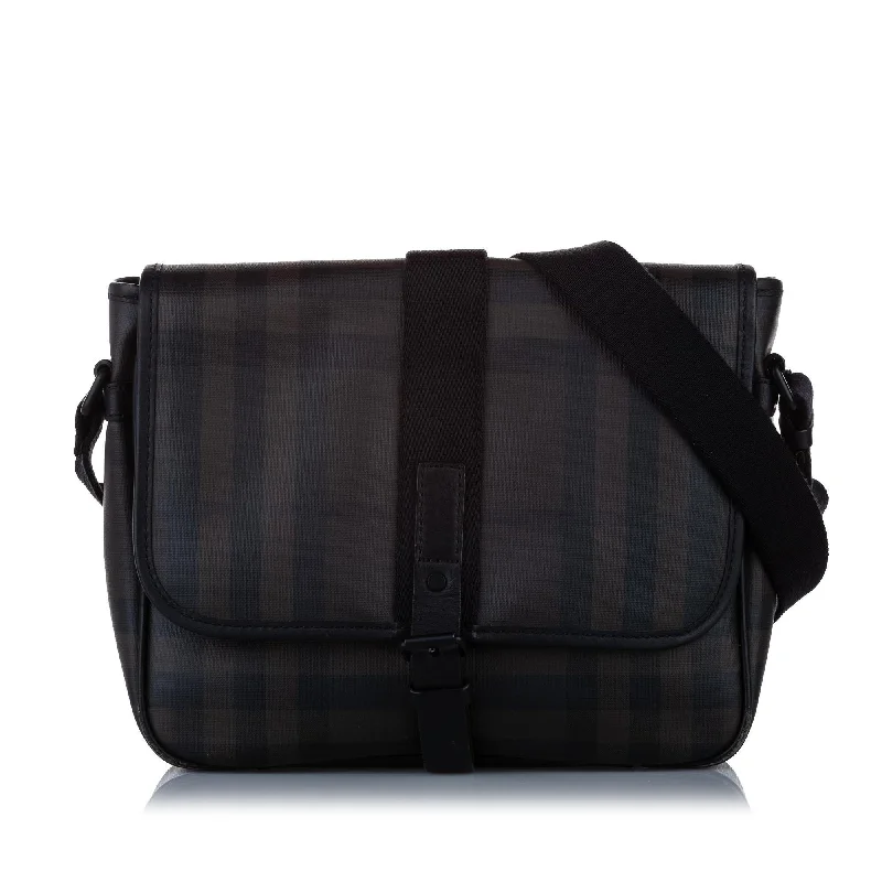 Sustainable and Ethical Burberry Bags for Conscious ConsumersBurberry Smoke Check Coated Canvas Crossbody (SHG-16098)