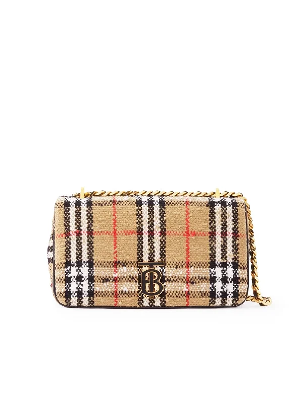 Miniature Burberry Crossbody Bags for Evening OutSmall Lola Bag in Burberry Check Monogram