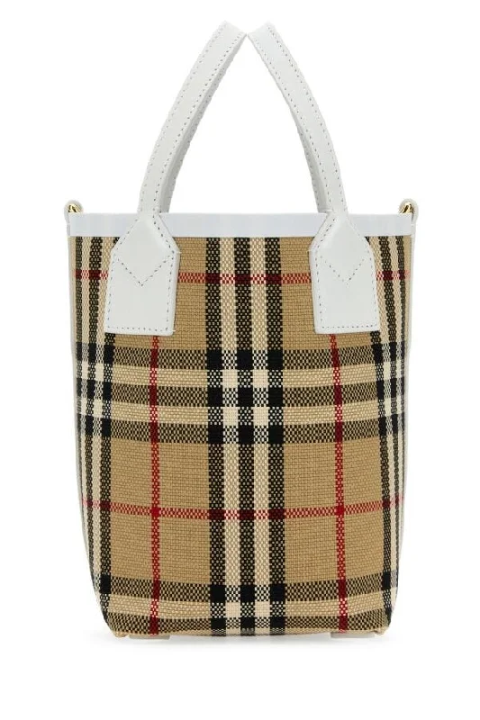 Easy - to - Clean Burberry Bags for Busy LifestylesBurberry Woman Embroidered Canvas Mini London Handbag