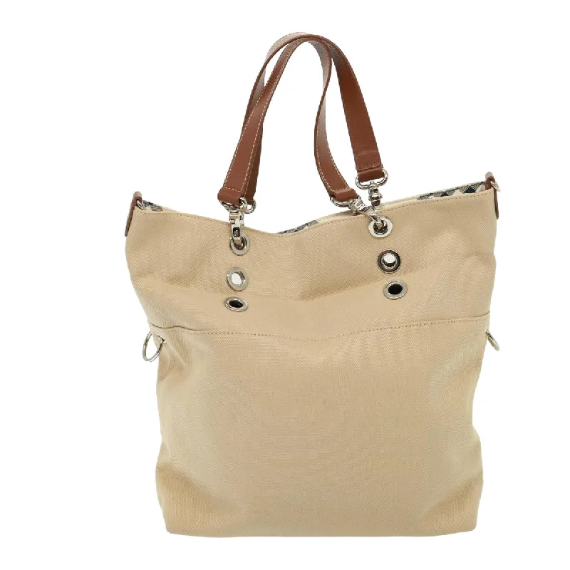 Sporty Burberry Bags for Athletic ActivitiesBURBERRY Nova Check Blue Label Tote Bag Canvas 2way Beige  yk13273