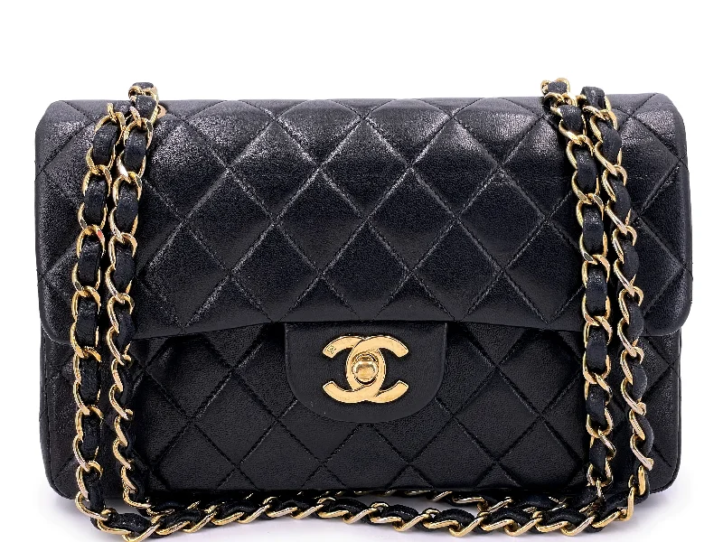 Chanel Black Handbag for Business MeetingsChanel 2003 Vintage Black Small Classic Double Flap Bag 24k GHW Lambskin