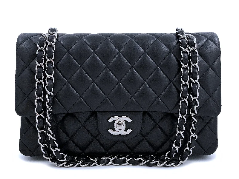 Chanel Chain Strap Handbag for Everyday UsePristine Chanel Black Medium Classic Double Flap Bag SHW Lambskin