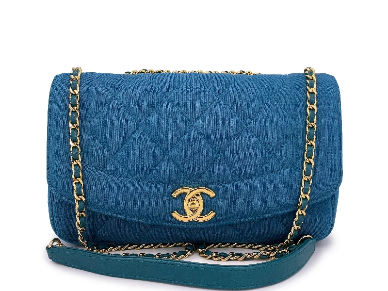 Chanel New Arrival Handbag with Gold HardwareChanel Ocean Blue Small Diana Flap Bag GHW Reissue