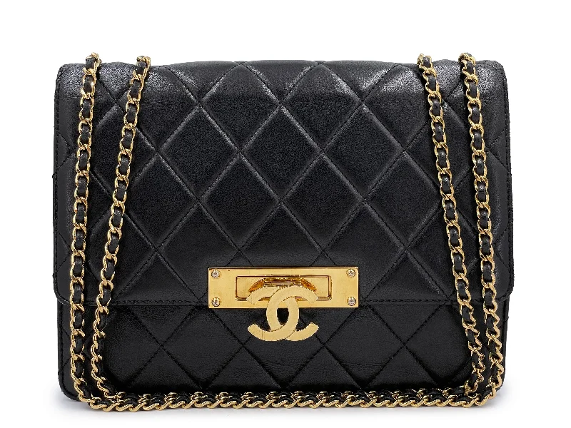 Chanel Limited Edition Handbag for CollectorsChanel Black Lambskin Golden Class Flap Bag