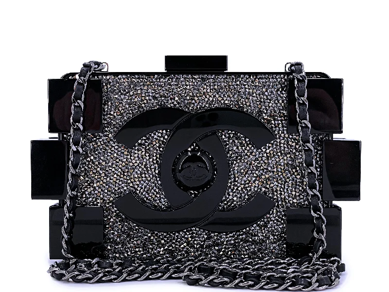 Chanel Limited Edition Handbag for CollectorsChanel 2013 Strass Crystal Filled Lego Brick Clutch Bag RHW WLZ