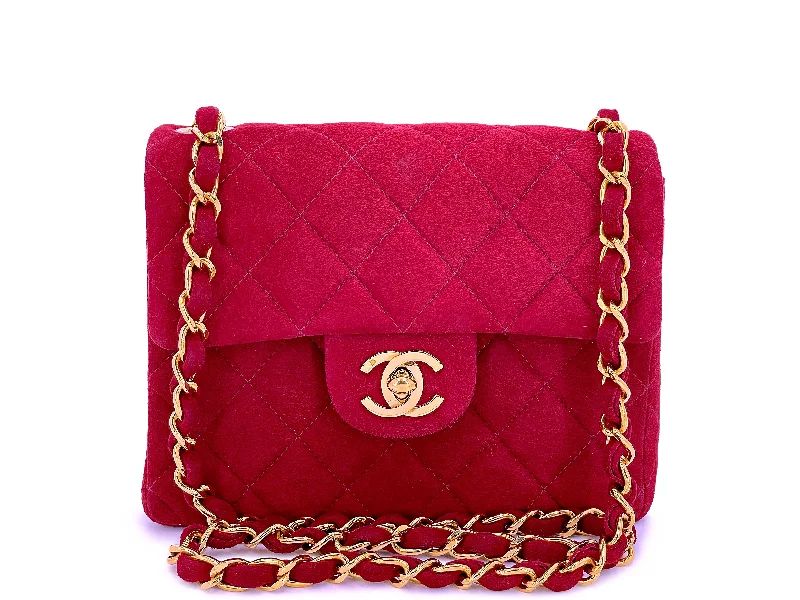 Chanel Medium Tote Bag for Office LadiesChanel 1998 Vintage Red Suede Square Mini Flap Bag 24k GHW