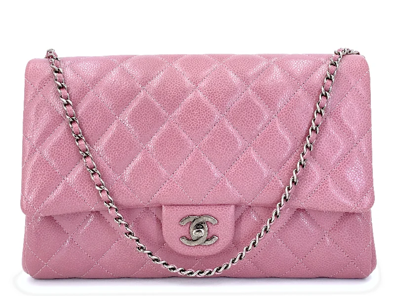 Chanel Chain Strap Handbag for Everyday UseChanel Mauve Pink Caviar Timeless Clutch Flap with Chain Bag RHW