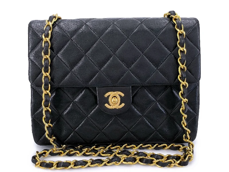 Chanel Small Crossbody Bag for TravelChanel Vintage 1989 Black 20cm Mini Flap Bag 24k GHW