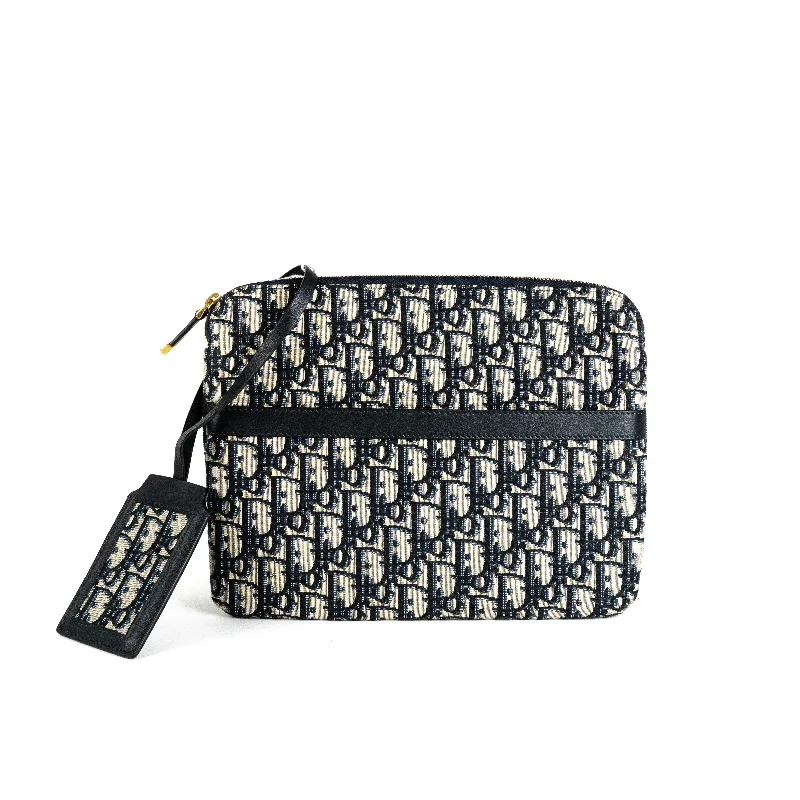 Christian Dior handbags with a detachable mirror for on - the - go touch - upsDior Travel Pouch Oblique