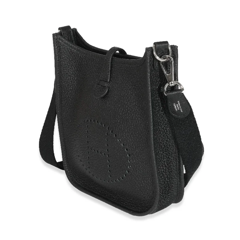 Embroidered Hermes Bags with Floral and Animal MotifsHermes Black Clémence Evelyne 16 Amazone TPM