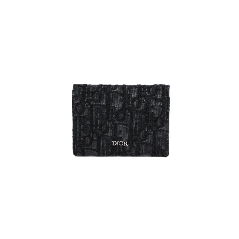 Christian Dior bags with a zip - top closure and multiple compartmentsDior Men SLG Business Card Holder Oblique