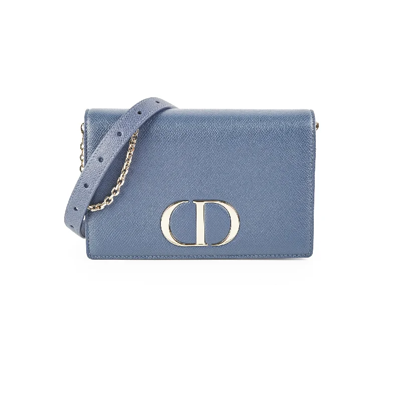 Christian Dior handbags with a removable shoulder strap for versatilityChristian Dior 2 in 1 Pouch Montaigne Pouch Blue