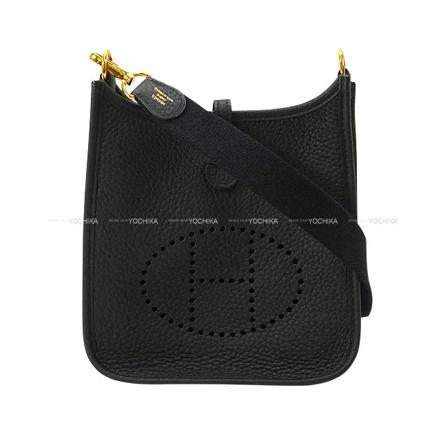 Iconic Hermes Birkin Bags in Rare Leather VarietiesHERMES Shoulder bag Evelyne 16 TPM Noir (Black) Taurillon Clemence Gold HW Stamp B[BRAND NEW][Authentic]