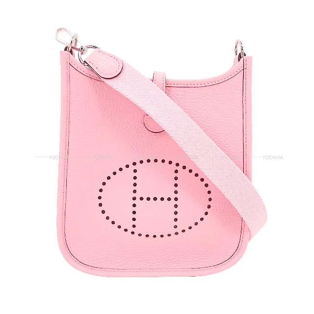 Sustainable and Ethical Hermes Bags for Conscious ConsumersHERMES Shoulder bag Evelyne 16 TPM Rose Sakura Taurillon Clemence Silver HW Stamp W[BRAND NEW][Authentic]