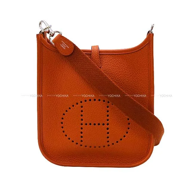 Hermes Victoria Bags with Signature Turnlock Closures[Pre-loved] HERMES Shoulder bag Evelyne 16 TPM Terre Battue Taurillon Maurice Silver HW Stamp Z[LIKE NEW][Authentic]