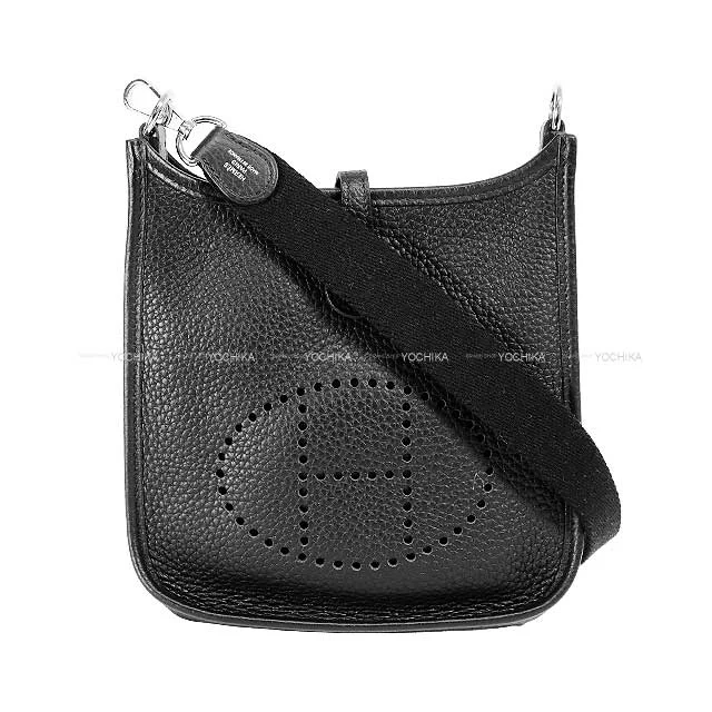 Hermes Evelyne Bags with Adjustable Shoulder Straps[Pre-loved] HERMES Shoulder bag Evelyne 16 TPM Noir (Black) Taurillon Leather Silver HW Stamp Y[LIKE NEW][Authentic]