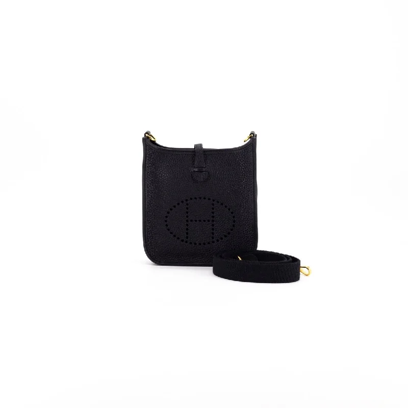 Hermes Bags with Detachable Pouches for VersatilityHermes Evelyne 16 TPM Mini Noir - Y Stamp