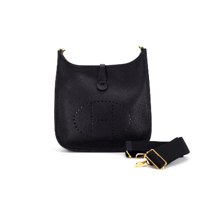 Dark - Hued Hermes Bags for a Sophisticated and Timeless PresenceHermes Evelyne III 29 Medium Noir - Y Stamp