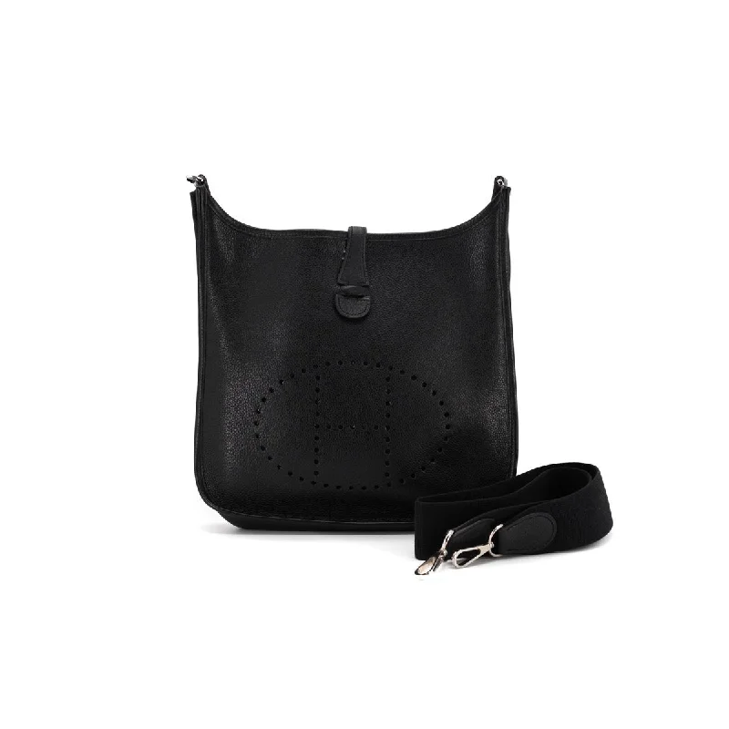 Hermes Bags with Chain - Link Handles for a Touch of GlamourHermes Evelyne III 29 Medium Noir - [K] Stamp