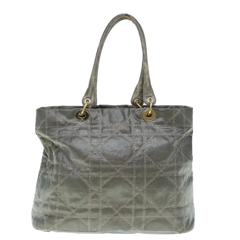 Christian Dior bags with a side - pocket for holding a water bottleCHRISTIAN DIOR Canage Shoulder Bag Coated Canvas Gray Auth bs11380