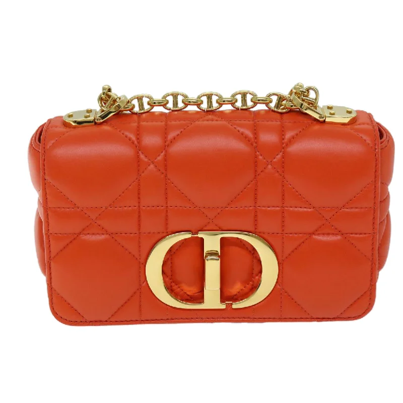 Christian Dior Saddle bags with a distressed leather finishCHRISTIAN DIOR Canage Shoulder Bag Leather Orange Auth 71576SA