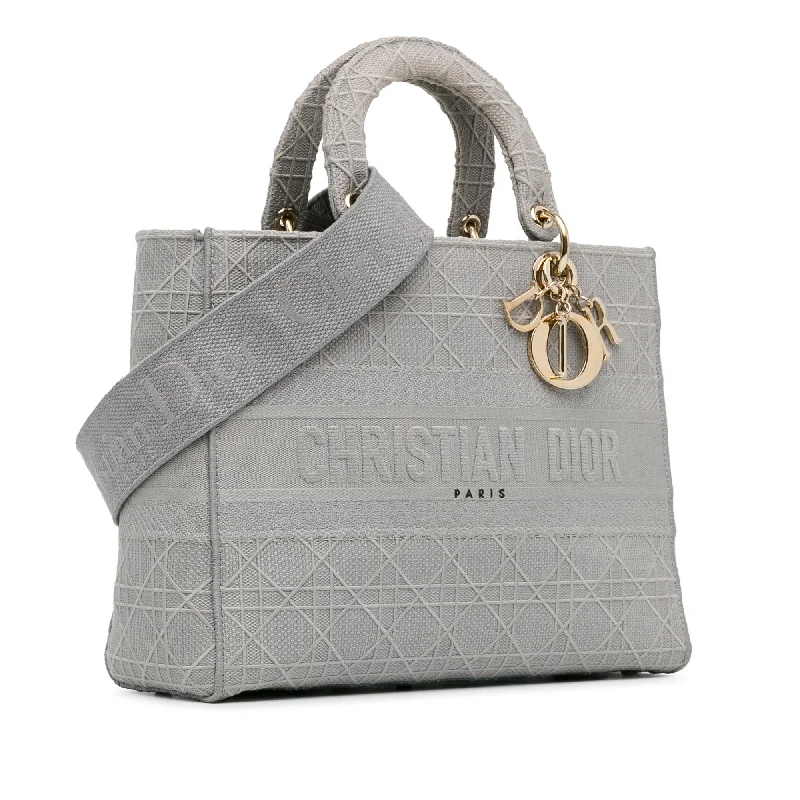 Contemporary Christian Dior handbags with a unique shapeDior Large Cannage Lady D-Lite (78tkzV)