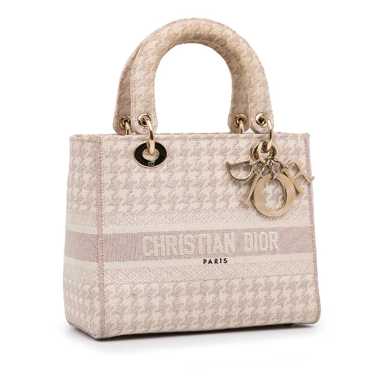 Christian Dior bags with a zip - top closure and multiple compartmentsDior Small Houndstooth Lady D-Lite (SHG-jNxO26)