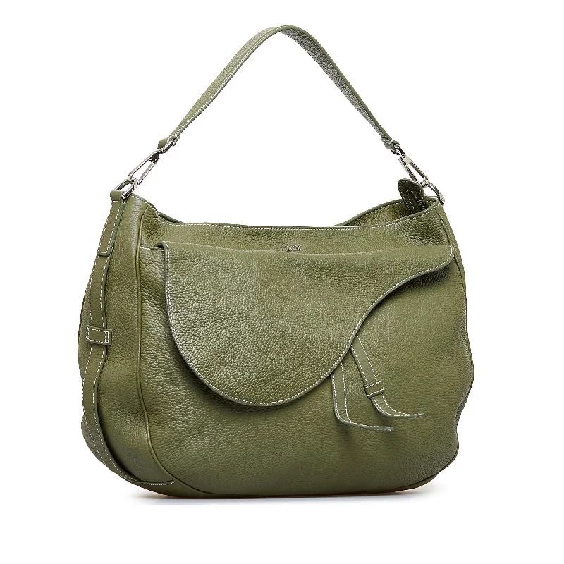 Christian Dior Saddle bags with a distressed leather finishDior Soft Saddle Hobo (SHG-tUv8ul)