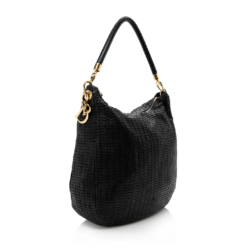 Fashion - forward Christian Dior tote bags for the modern womanDior Woven Leather Soft Lady Hobo (SHF-17157)