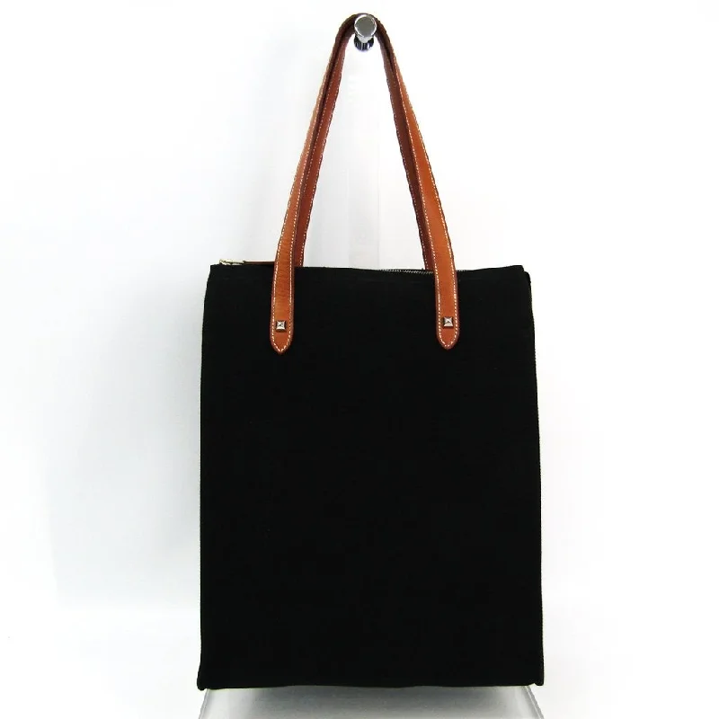 High - Capacity Hermes Duffle - Style Bags for Extended TripsHermes Black Canvas Cabas Mira Tote (SHA11421)