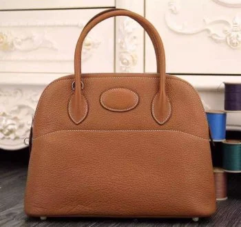 Sporty - Inspired Hermes Bags for Active LifestylesHermes Bolide 31cm Togo Leather Brown Bag