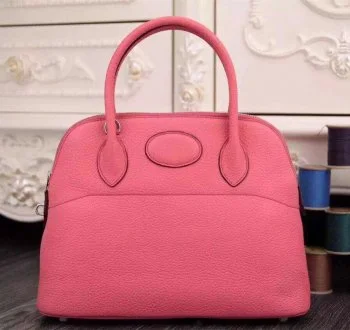 Faux Fur - Trimmed Hermes Bags for Winter SophisticationHermes Bolide 31cm Togo Leather Pink Bag