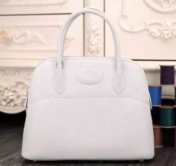 Hermes Bags with Adjustable and Padded Shoulder StrapsHermes Bolide 31cm Togo Leather White Bag