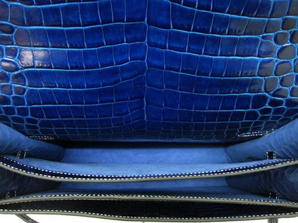 Hermes Sac a Depeches Bags with Antique - Style HardwareHermes Briefcases H1053 Unisex Briefcase Blue Handbag