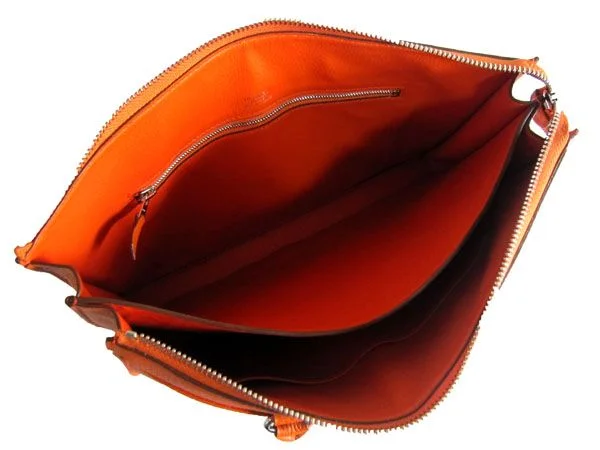 Hermes Kellydoll Bags for a Playful and Chic LookHermes Briefcases H2097 Briefcase Cow Leather Orange Handbag