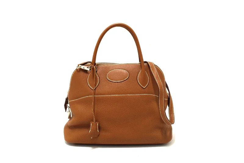 Travel - Approved Hermes Carry - on Bags with TSA - Friendly FeaturesHermes Brown Taurillon Clemence Bolide 31 Handbag/Shoulder Bag