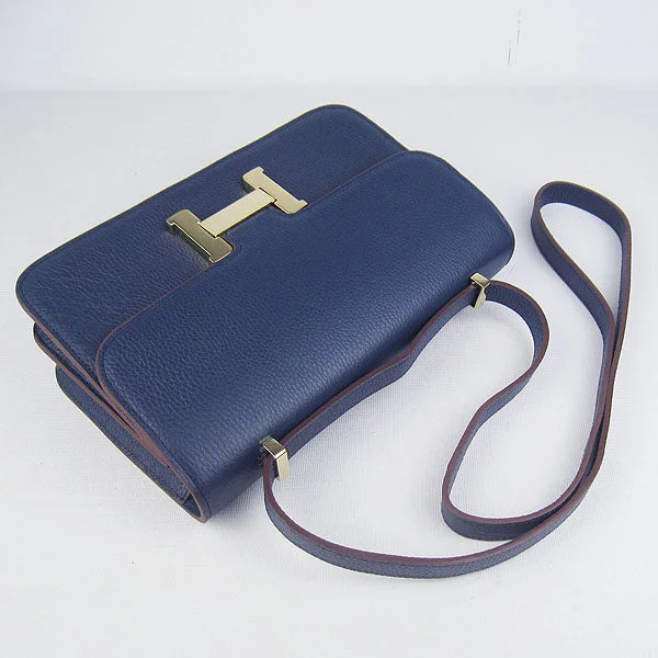 Minimalist Hermes Bags for a Sleek and Timeless LookHermes Calf Leather Message Bag H020 Dark Blue Golden