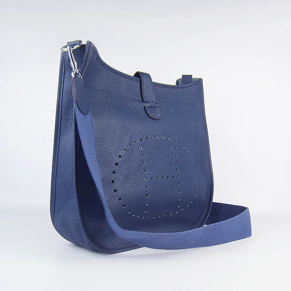 Hermes Bags with Interior Dividers and OrganizersHermes Evelyne I handbag H6309 dark blue silver