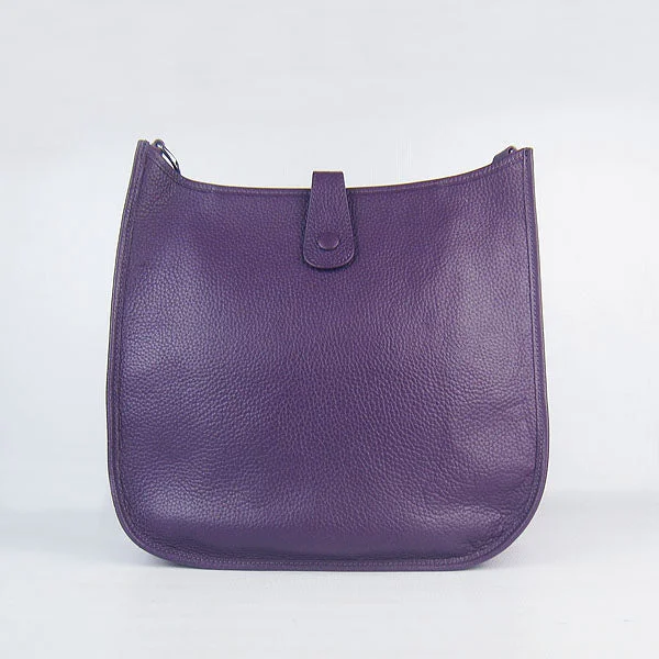 Hermes Bags with Hand - Painted Details for a Unique TouchHermes Evelyne I handbag H6309 purple silver