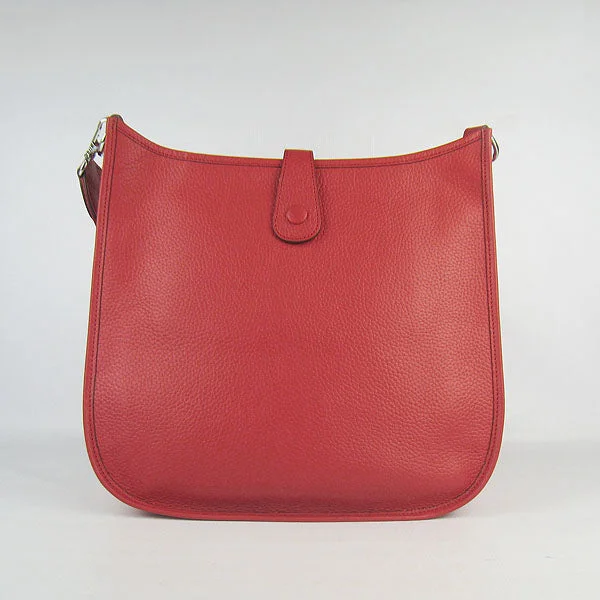 Oversized Hermes Bags for a Fashion - Forward and Practical StatementHermes Evelyne I handbag H6309 red silver