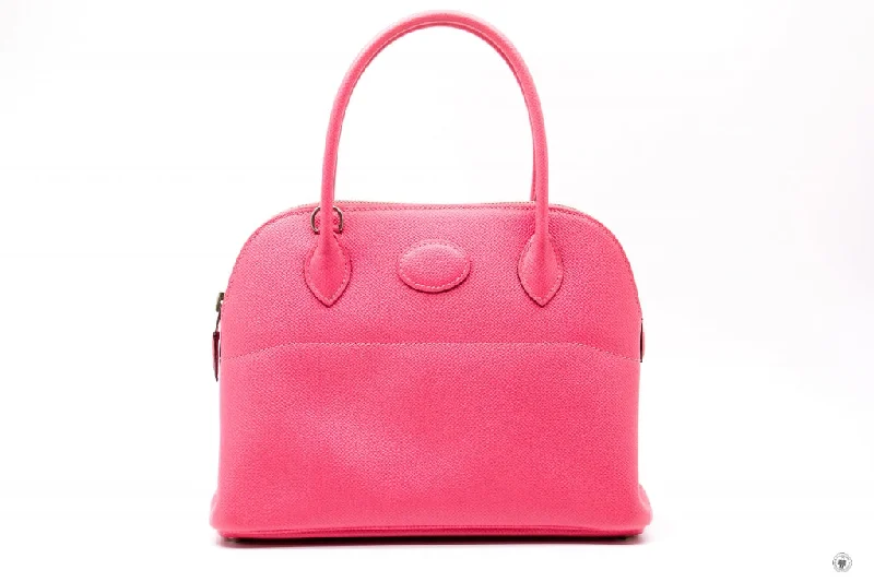 Customizable Hermes Bags with Personalized LocksHermes H041693 Bolide Rose Azalee / CK8W Epsom 27 Shoulder Bags Phw