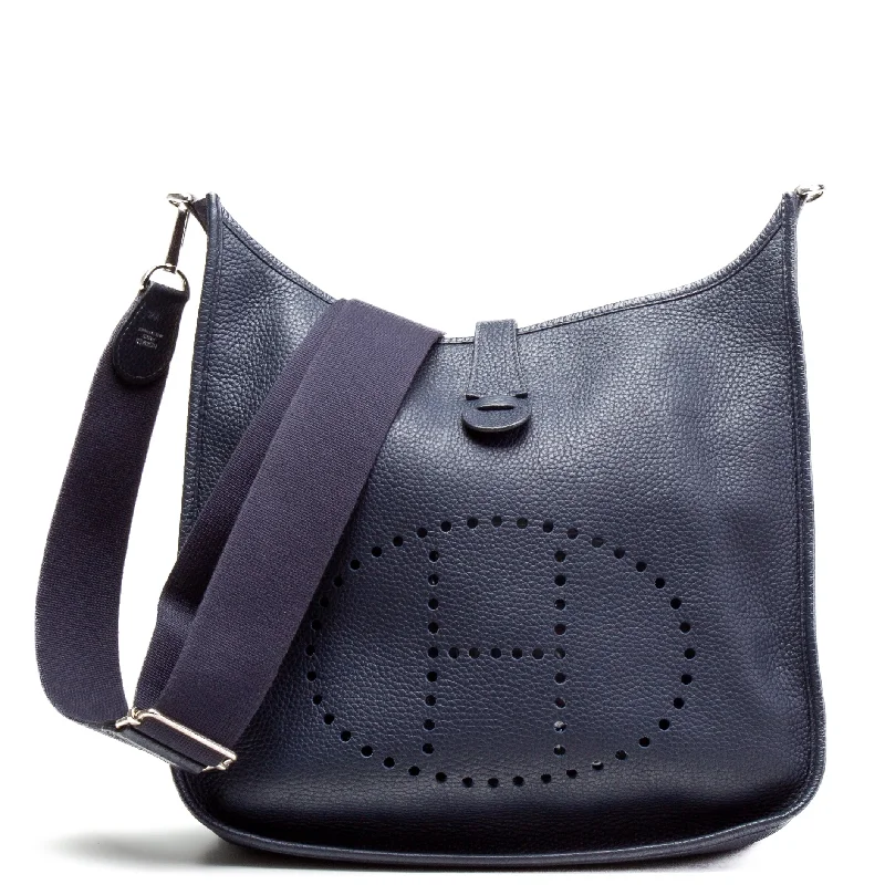 Pattern - Mixing Hermes Bags for a Trendy and Edgy LookHERMES Togo Evelyne III 29 PM - Blue Navy