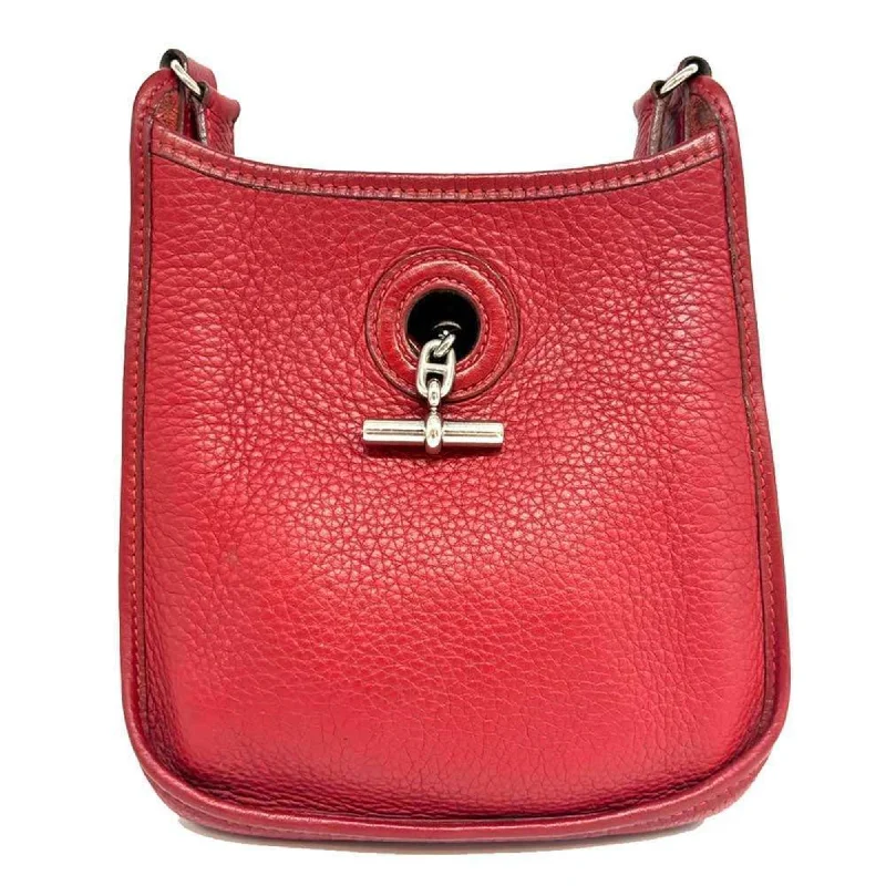 Hermes Bags with Hidden Pocket Compartments for PrivacyHermes Vespa TPM Shoulder Bag Taurillon Red Leather Mantel Chain CHANEL