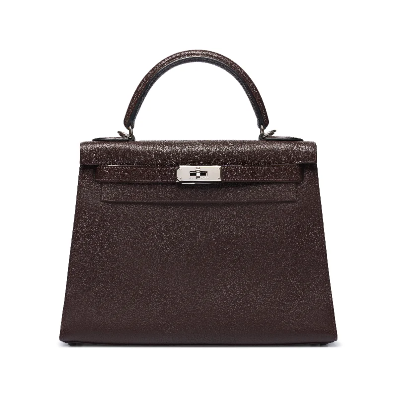 Sustainable and Ethical Hermes Bags for Conscious ConsumersKelly 28 Sellier Chevre Brown PHW