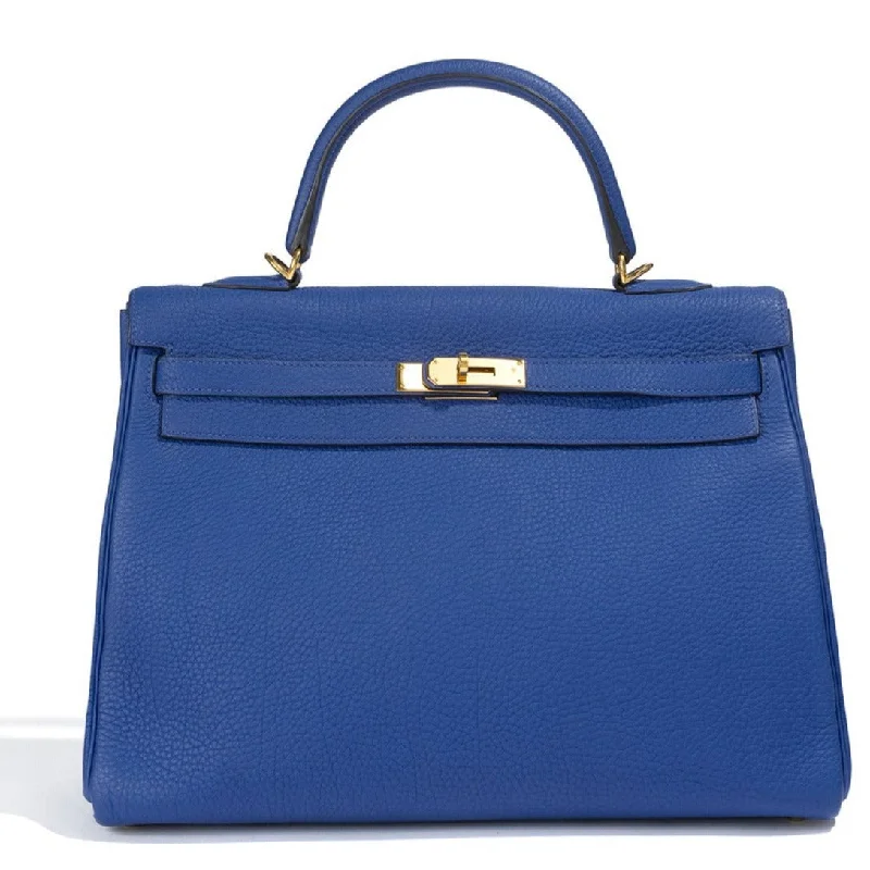 Foldable Hermes Shopping Totes for Added ConvenienceKelly 35 Blue GHW