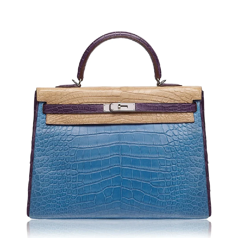 Art - Inspired Hermes Bags Collaborated with Renowned ArtistsKelly 35 Special Order Tri-Colour Exotic PHW