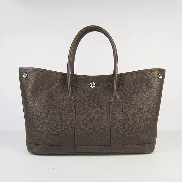 Soft - Handled Hermes So Kelly Bags for a Feminine TouchHermes garden party handbag H2805 dark coffee